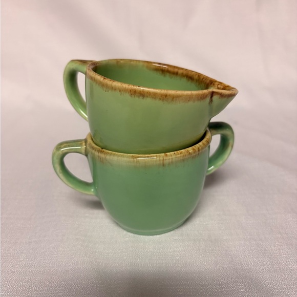Other - Planters.. or Green Ceramic Creamer and Sugar Set
